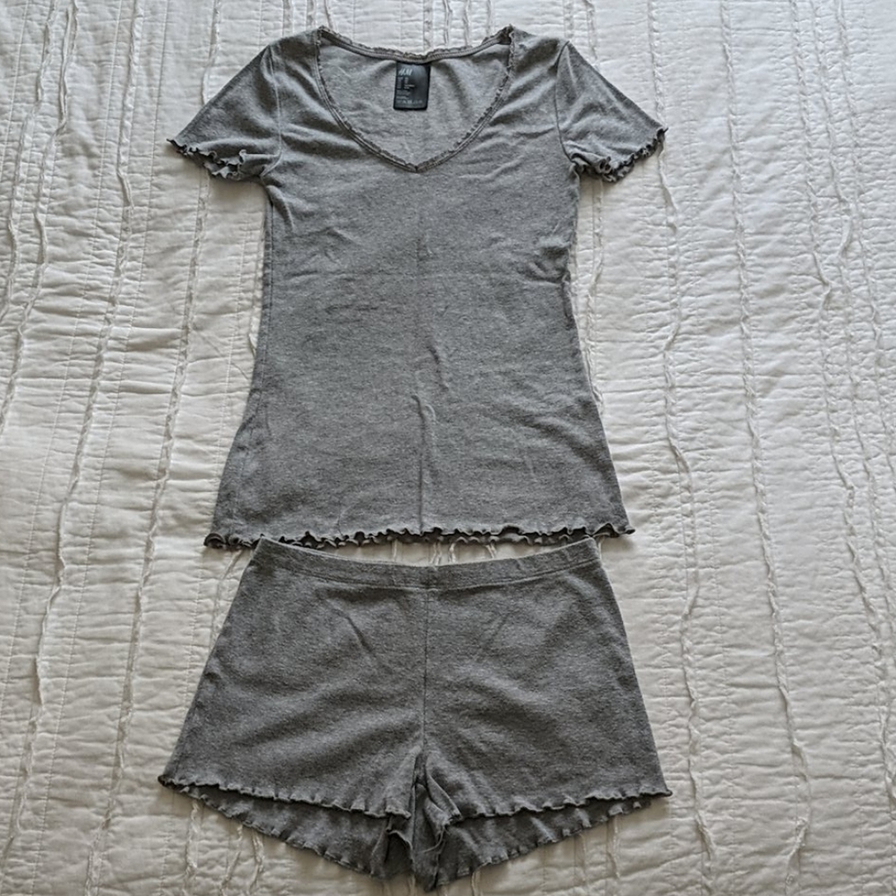 H&M Gray PJ Set XS